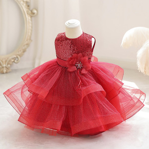 Vestido de cumpleaños para niña, vestidos de niña de flores esponjosas con lentejuelas para bodas, vestido de baile de princesa para niños, vestidos exuberantes para niñas 2023 - Product Image 3