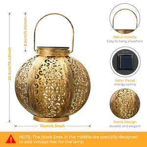 <strong>Solar</strong> <strong>Garden</strong> Light Path Patio Yard Hollow Lamp Decoration Outdoor Hanging <strong>Lantern</strong> - Product Image 4