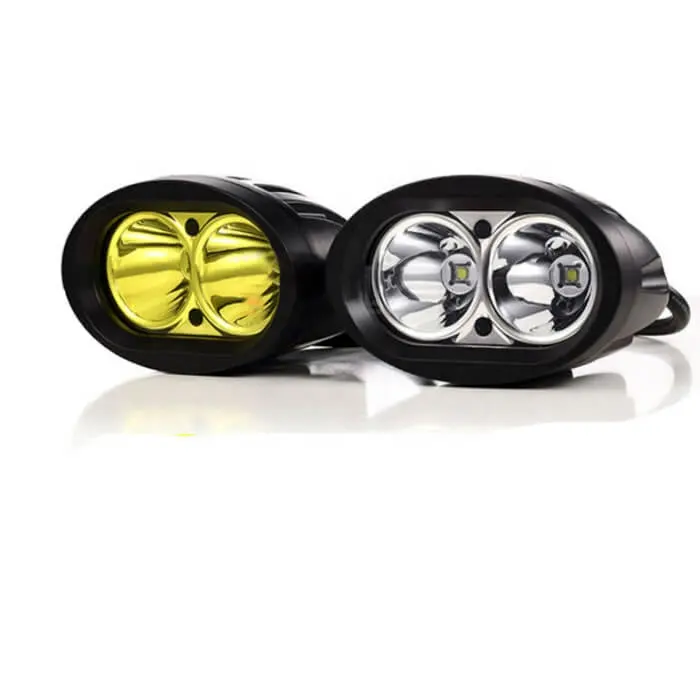 White Yellow LED Bike Headlight 4 Inch LED Headlight Auxiliary Driving Light for Motorcycle