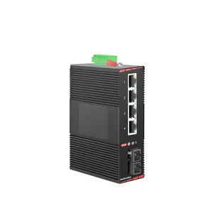Sıcak satış ODM OEM 100 baz 5 Port 1310nm SMF 20km çift SC yönetilmeyen hızlı Ethernet endüstriyel anahtarı