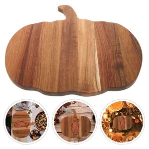 Planche à découper en bois en forme de citrouille avec poignées, idéale pour la maison, y compris pour la cuisine occidentale, les steaks, les pizzas. - Product Image 3