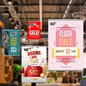 Indoor Super Sale Background Ceil Hanging Big <b>Banner</b> for Events Playground Hanging Event Large <b>Banner</b> - Product Image 1