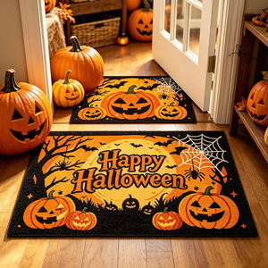 Alfombras de Halloween con diseño de esqueleto de demonio, alfombra personalizada, alfombras de Halloween con diseño de fantasma, alfombra redonda para sala de estar, alfombra con efecto de desvarío visual - Product Image 6