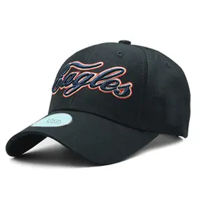 OEM Preço por atacado 3D Bordado Custom Logo Baseball Cap 100% Algodão Chapéus Sports Cap Golf 6 Painéis Curvo Brim Sport Hat