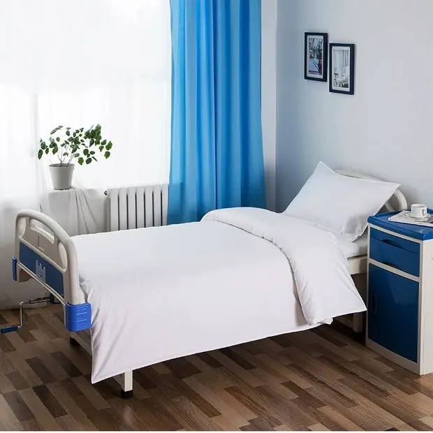 Großhandel 100% Baumwolle Luxus Bettwäsche weißes Bettlaken für Krankenhaus Set Tröster Abdeckung