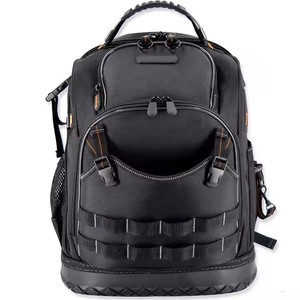 Large Waterproof Empty Carpenter Tool Kit Bag Multiple Pockets Tool Organizer Bag <b>Heavy</b> <b>Duty</b> Technician Tool Bag <b>Backpack</b> - Product Image 4