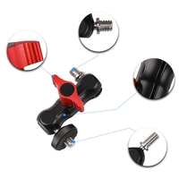 Pince à tête sphérique rotative avec 1/4 pouces-20 pince à tête sphérique à filetage pour GoPro DSLR caméra moniteur lumière LED Microphone