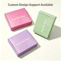 Boîte d'expédition rose pour cosmétiques, emballage personnalisé avec logo imprimé, protection en carton ondulé pour produits de beauté