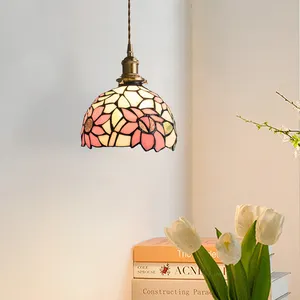 Eetkamerverlichting Glazen Bel Hanglamp In Tiffany-Stijl 8-Inch Glas-In-Lood Lampenkap Keuken-Eilandlampen