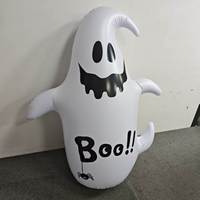 Décoration gonflable PVC blanche en forme de fantôme pour Halloween, idéale pour les fêtes d'enfants à la maison ou en extérieur
