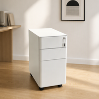 Armoire de classement mobile contemporaine en métal, antistatique, ignifuge, avec tiroirs, pour bureau, rangement sous le bureau