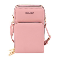 Sac à bandoulière multifonctionnel personnalisé à écran tactile, simple et tendance, petit sac à main rose pour téléphone