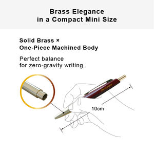 Stylo à bille en métal de qualité supérieure du fabricant japonais Taille mini compacte avec largeur d'écriture de 0.5mm - Product Image 3