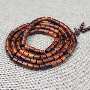 Pulsera de Madera de Palisandro de Laos con 108 Cuentas en Forma de Barril, Joyería Unisex, Regalo, Hecho en Hangzhou - Product Image 3