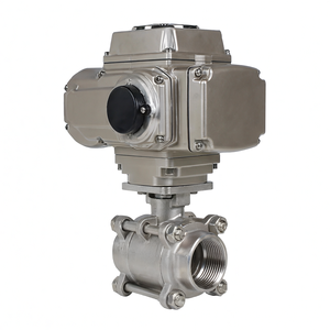 Vanne à bille motorisée COVNA à réduction de tarif, vanne de contrôle, vanne à bille motorisée en acier inoxydable, trois pièces, vanne à bille électrique filetée - Product Image 1