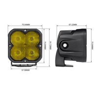 OGA Led Pod Light 3 pouces jaune faisceau de conduite 20w 2000lm lumière de travail pour tracteur lourd camion voiture