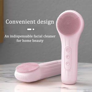 Nouveaux produits OEM, <span class=keywords><strong>brosse</strong></span> nettoyante électrique sonique rose pour le <span class=keywords><strong>visage</strong></span> en silicone, épurateur de <span class=keywords><strong>visage</strong></span> avec fonction de chaleur - Product Image 4
