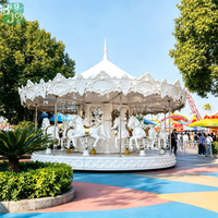 Manèges de carrousel pour enfants personnalisables pour parcs d'attractions, avec certificat CE, carrousel de luxe à 16 places pour fêtes foraines en plein air