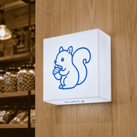 Enseigne lumineuse LED en acrylique jaune crème FROSTY avec motif crème glacée pour devanture de magasin de crème glacée