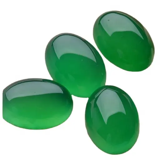 Натуральный овальный кабошон хризопраза, драгоценный камень зеленого халцедона