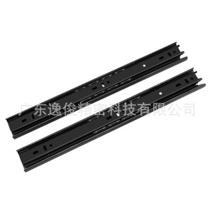 Glissières de tiroir noires Yijun en acier laminé à froid épaissi, silencieuses, avec amortissement hydraulique, pour armoires et placards, rails de glissière dissimulés - Product Image 1