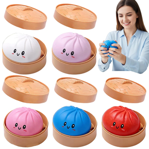 Juguete de simulación Baozi, juguete blando de peluche de pan al vapor, de rebote lento, para descompresión y alivio del estrés, regalos - Product Image 2