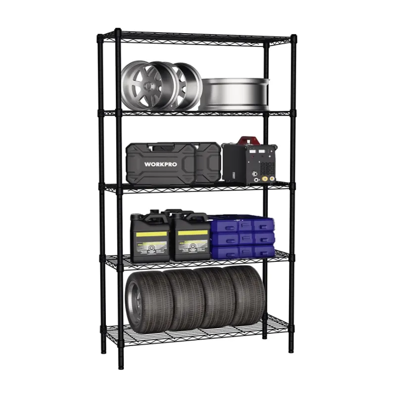 Top Quality Wholesale Heavy Duty Utility Shelving Powder Coated 5 Layers Metal Living Room Storage Rack