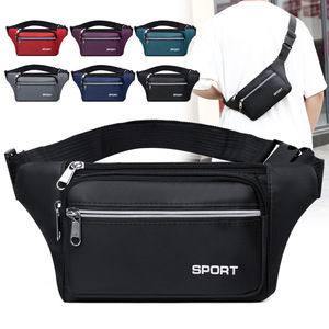 Men's Fanny Pack Nylon Waterproof Sport Waist Bag Crossbody Multi Pocket Outdoor Travel Belt Bag - Product Image 1