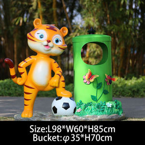 Namchi - Cubo <span class=keywords><strong>de</strong></span> <span class=keywords><strong>Basura</strong></span> <span class=keywords><strong>de</strong></span> Fibra <span class=keywords><strong>de</strong></span> Vidrio con Forma <span class=keywords><strong>de</strong></span> Animal <span class=keywords><strong>de</strong></span> Dibujos Animados, Tamaño Real, Impermeable, con Mano Realista para Sujetar, para Exteriores - Product Image 6