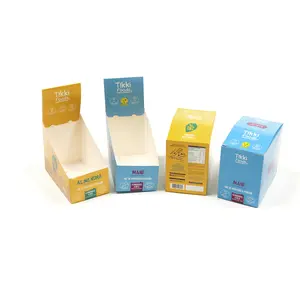 Paper printed top counter small corrugated carton packaging boxes for retail store custom cardboard display box