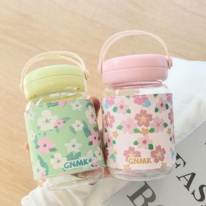 Gnmk Glass <b>Water</b> <b>Bottle</b> With <b>Filter</b> Portable Floral Design For Girls Students Back To School Gift - Product Image 2