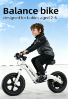 Vélo d'équilibre électrique pour enfants de 12 pouces, vente en gros d'usine, cadre léger en alliage de magnésium, cycle d'apprentissage pour tout-petits