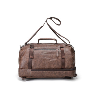 Men's PU Leather <b>Backpack</b> Large Capacity 17 Inch Laptop Bag Business Travel Solid Color Black Coffee <b>Brown</b> - Product Image 4