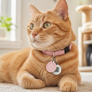Targhetta identificativa QR Code per animali domestici, in metallo smaltato, personalizzabile OEM, per collare di cani e gatti, in lega di zinco, anti-smarrimento, con nome e tracciamento, portachiavi - Product Image 5