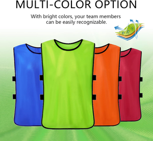 儿童青少年彩色标志设计足球训练背心经济型足球队训练围兜可定制足球服 - Product Image 6