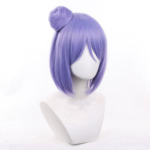Venta al por mayor Konan peluca Cosplay 35cm <span class=keywords><strong>corto</strong></span> <span class=keywords><strong>violeta</strong></span> N aruto Anime Peluca sintético resistente al calor pelo Cosplay peluca con una cola de caballo - Product Image 4