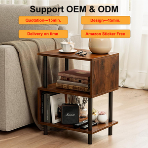 Comodino Nordico Facile da Montare, Tavolino Portatile da Comodino, Tavolino Minimalista da Divano per Piccoli Spazi, Arredamento per Balcone e Casa - Product Image 1