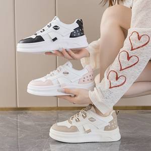 Zapatillas Blancas Básicas de Moda 2025 para Mujer, con Suela Gruesa, Transpirables, Cómodas, Antideslizantes, para Todas las Temporadas - Product Image 3