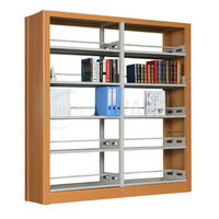 Librairie en bois à double face, en acier, bibliothèque scolaire, étagère à livres, présentoir à livres