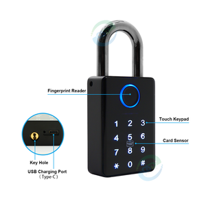 Tuya App thép thông minh khóa cửa không thấm nước sinh trắc học vân tay tăng cường an ninh cho kính/cửa nhôm-Loại mã - Product Image 3