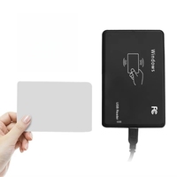 Lector de Tarjetas RFID Inteligentes ISO14443A, Lector de Control de Acceso de Doble Frecuencia con Chip IC, Programador Encriptado, Interfaz USB