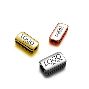 Rectangle Engraved Beads Custom Small <b>Personalised</b> logo Bulk <b>Beaded</b> <b>Bracelet</b> DIY Jewelry Wholesale Your Text Initials - Product Image 1
