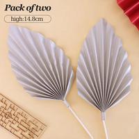 2 teile/paket Glitter Fan Cake Topper Golden Leaf Kuchen Dekoration liefert Hochzeits torte Zubehör Valentinstag Palm Leaf Papier Fan