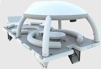 Tente gonflable unisexe en PVC pour plate-forme de loisirs aquatiques, quai de divertissement aquatique d'été, parcs d'îles flottantes, kits de réparation pour la mer de 4m