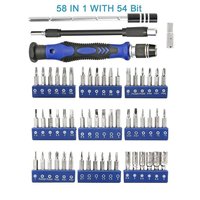 Set Obeng Presisi KS-8018 58 in 1, Peralatan Perbaikan Elektronik Profesional untuk Ponsel, Tablet, Xbox, Handphone