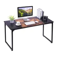 סיטונאי תעשייתי עץ שולחן מחשב חלקיקים לוח שולחן העבודה אחוי לוח שולחן במשרד עם מתכת מסגרת