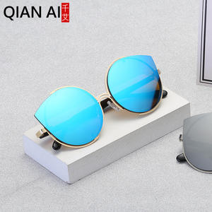 Gafas de Sol Redondas para Mujer Qianai, Color Plateado, 100% Protección UV, Estilo Urbano, para Salidas y Fiestas - Product Image 5