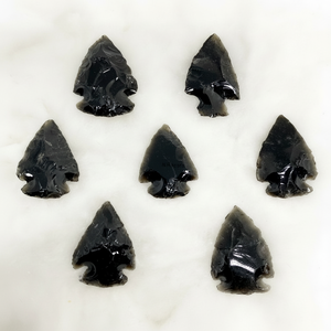 Obsidian Arrowhead แกะสลักคริสตัล,มีลูกศรหินสีดำแกะสลักคริสตัล - Product Image 1