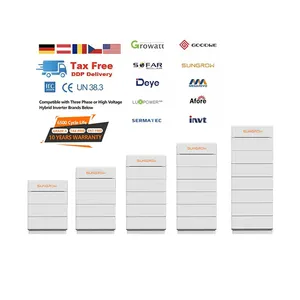 Sungrow SBR 5kWh 10kWh 15kWh 20kWh Li-Akku Stapelbares modulares LiFePO4-Energiespeichersystem 10kW 48V Lithium