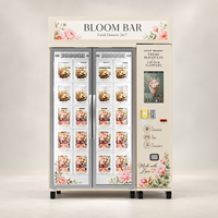Distributeur automatique de fleurs 24h/24 sans personnel avec fonction SDK de lecture de code, gestion cloud et écran tactile